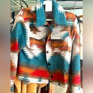 Quality woven Aztec jacket.